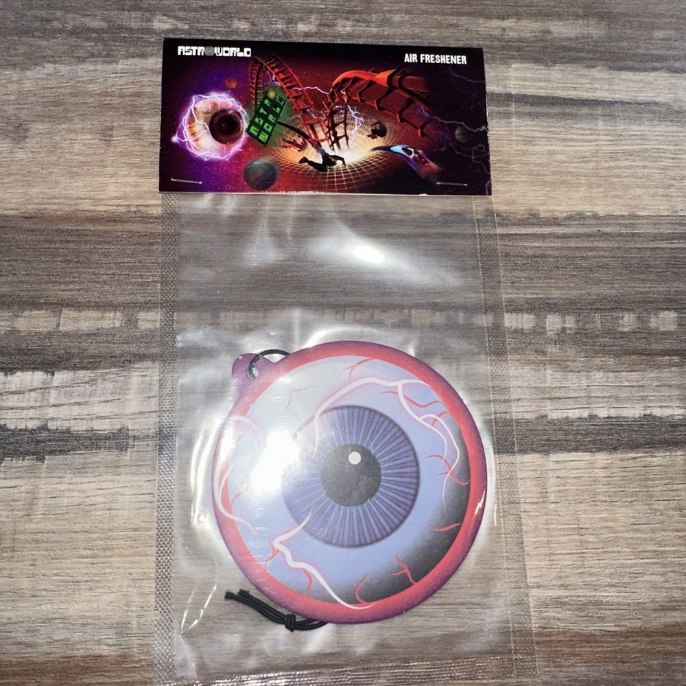 Travis Scott Astroworld Air Freshner Eyeball Merch Tour NEW IN BAG